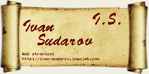 Ivan Sudarov vizit kartica